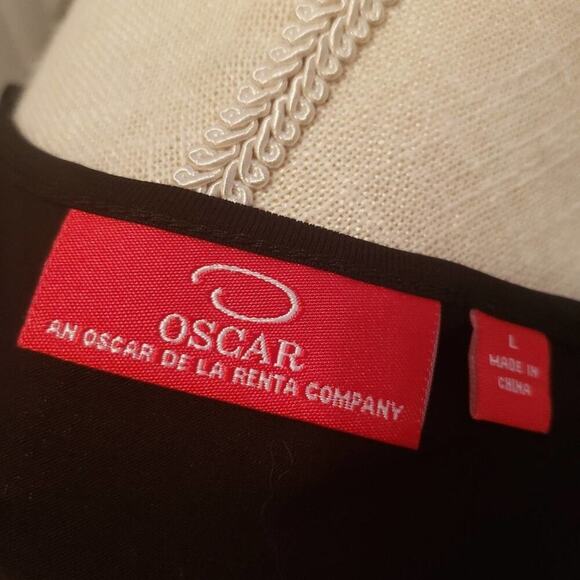 OSCAR DE LARENTA BLACK JEWELED TANK SIZE LARGE - Picture 5 of 6